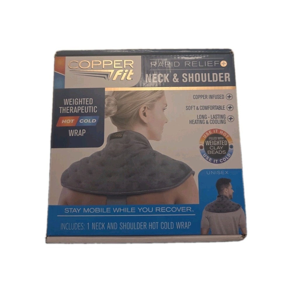 Copper Fit Rapid Relief Head Neck & Shoulder Weighted Wrap Hot or Cold Microwave